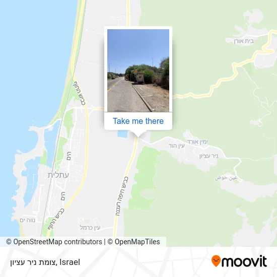 Карта צומת ניר עציון