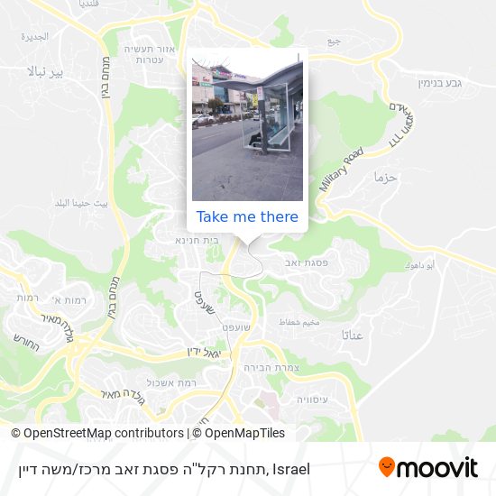 Карта תחנת רקל''ה פסגת זאב מרכז / משה דיין