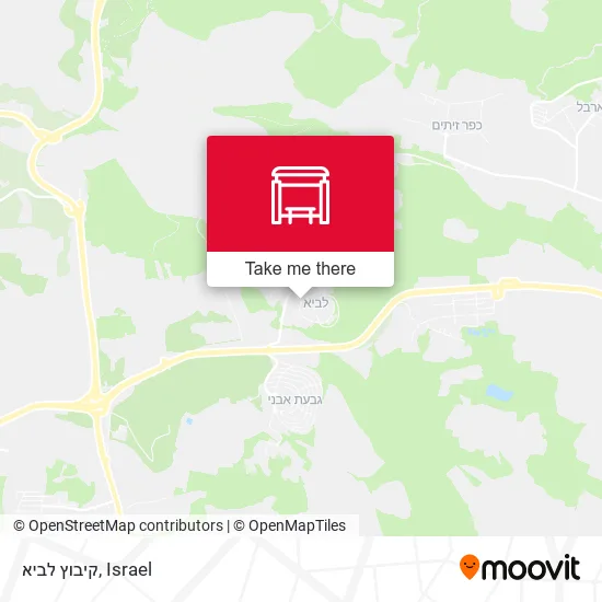 Карта קיבוץ לביא