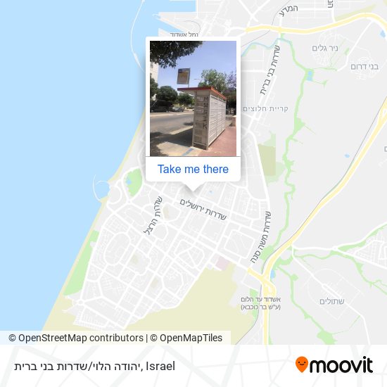 יהודה הלוי/שדרות בני ברית map