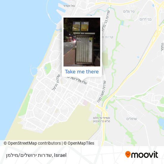 Карта שדרות ירושלים/מילמן