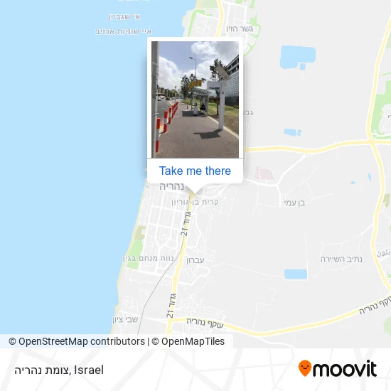 Карта צומת נהריה