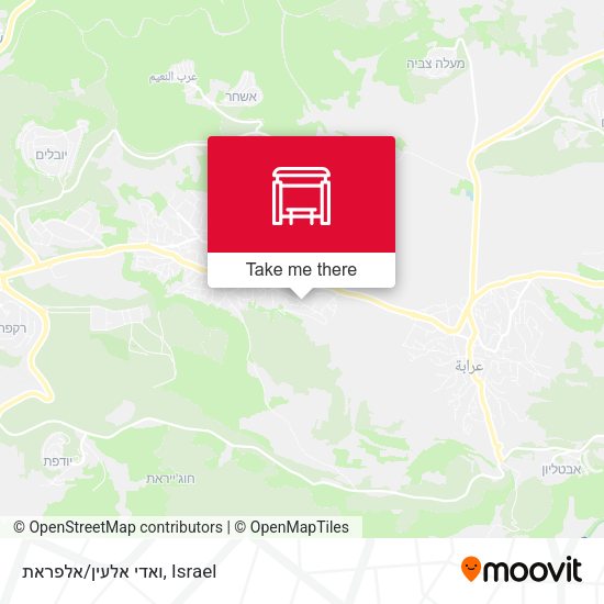 ואדי אלעין/אלפראת map