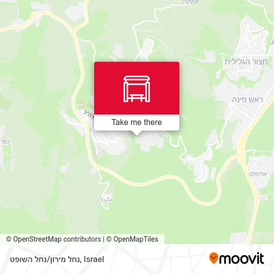 Карта נחל מירון/נחל השופט