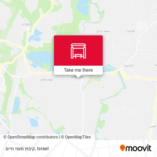 Карта קיבוץ מעוז חיים