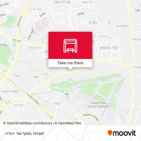 Карта מסוף אור יהודה