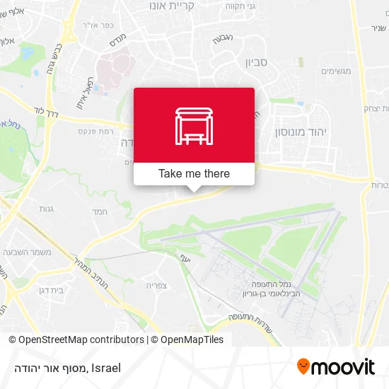 Карта מסוף אור יהודה
