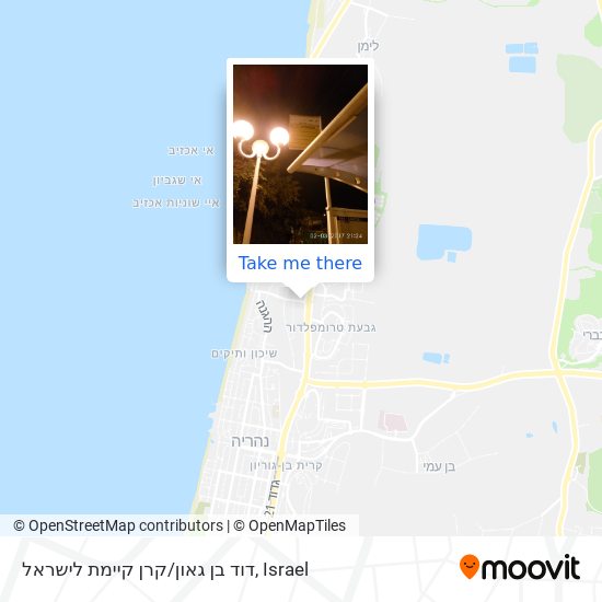 דוד בן גאון/קרן קיימת לישראל map