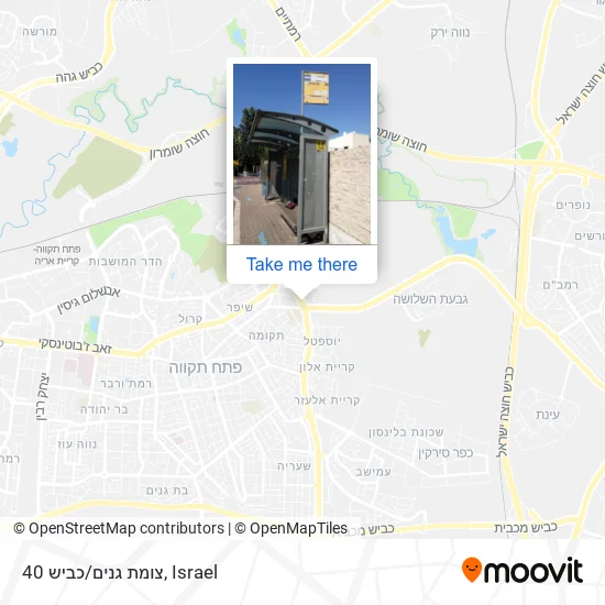 Карта צומת גנים/כביש 40