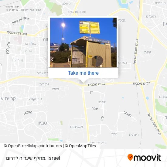 Карта מחלף שעריה לדרום