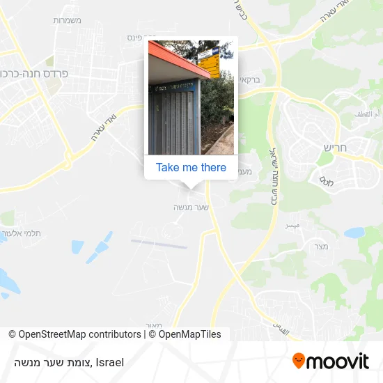 Карта צומת שער מנשה