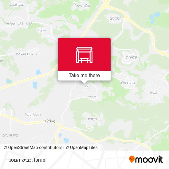 Карта כביש המסגד