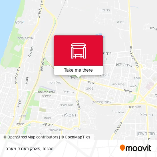 פארק רעננה מערב map