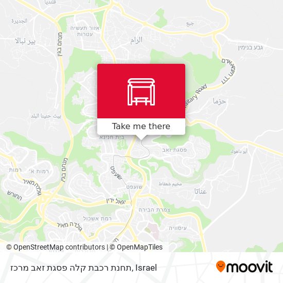 תחנת רכבת קלה פסגת זאב מרכז map