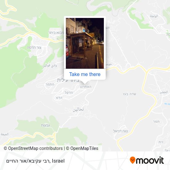 רבי עקיבא/אור החיים map