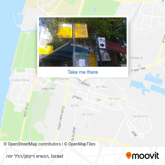 הנשיא וייצמן/הלל יפה map