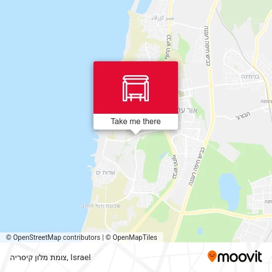 Карта צומת מלון קיסריה