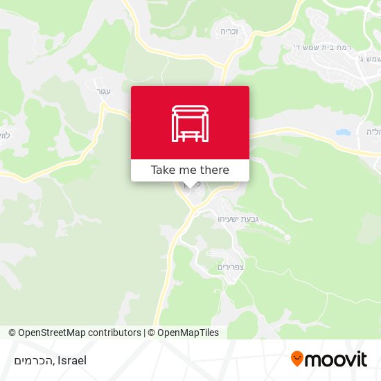 הכרמים map
