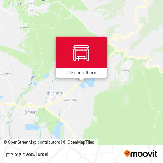 Карта מסעף קיבוץ דן