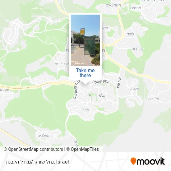 Карта נחל שורק /מגדל הלבנון