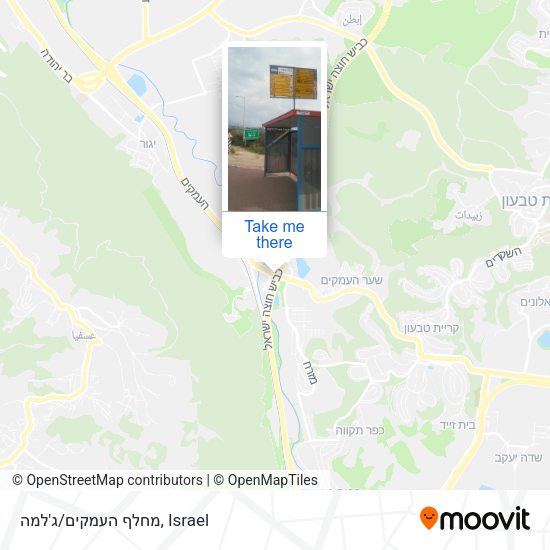 מחלף העמקים/ג'למה map