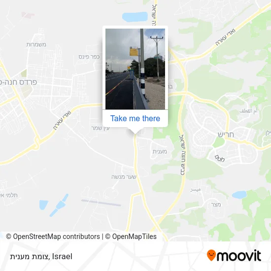 Карта צומת מענית
