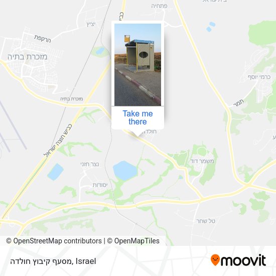 מסעף קיבוץ חולדה map