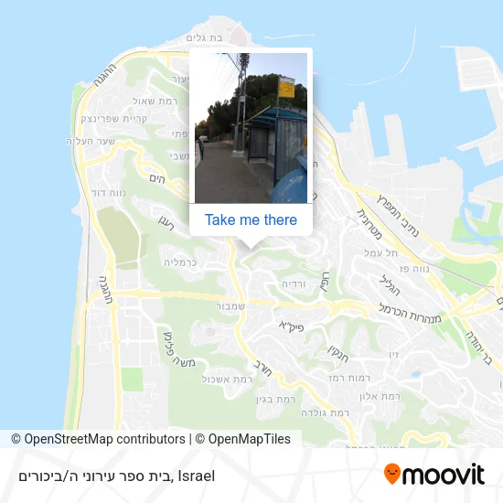 Карта בית ספר עירוני ה/ביכורים