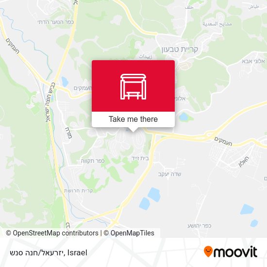 יזרעאל/חנה סנש map