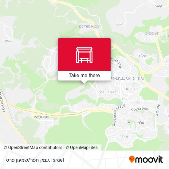 Карта עמק חפר/שמעון פרס