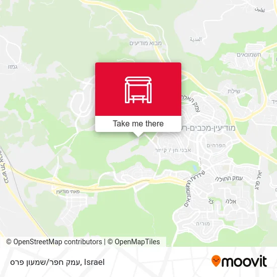 Карта עמק חפר/שמעון פרס