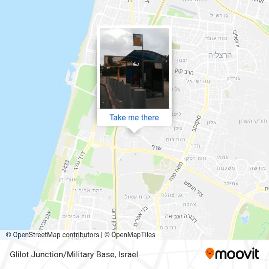 Glilot Junction/Military Base map