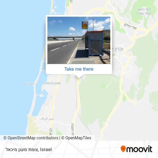 Карта צומת מעגן מיכאל