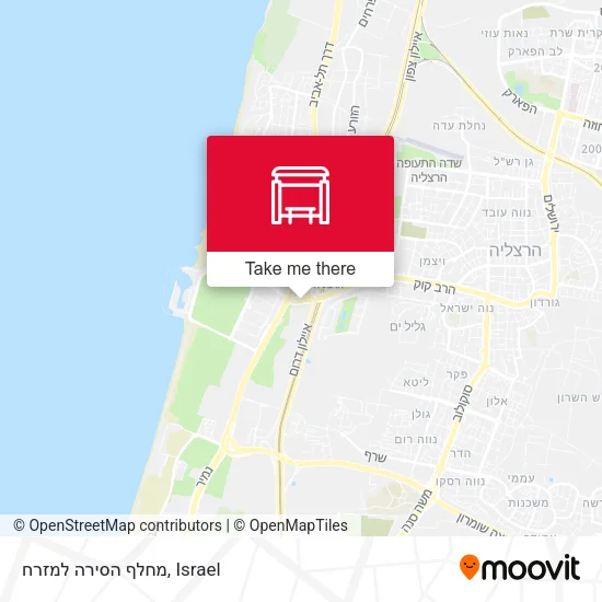 Карта מחלף הסירה למזרח