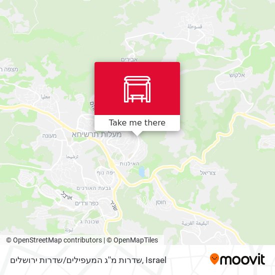 Карта שדרות מ''ג המעפילים / שדרות ירושלים