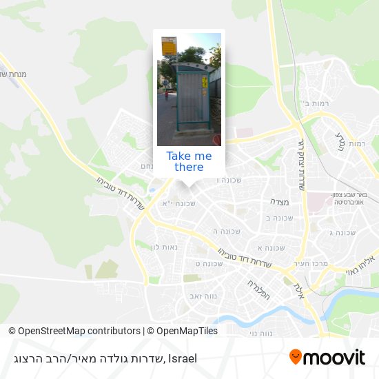 Карта שדרות גולדה מאיר/הרב הרצוג