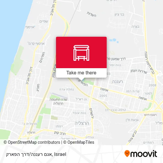Карта אגם רעננה/דרך הפארק