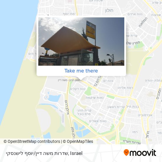 Карта שדרות משה דיין/יוסף לישנסקי