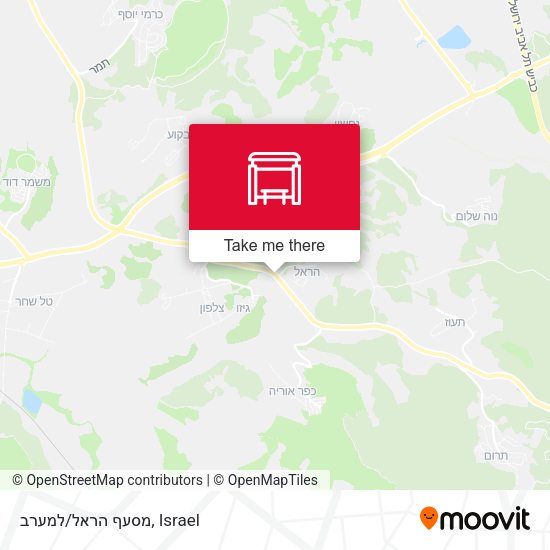 Карта מסעף הראל/למערב