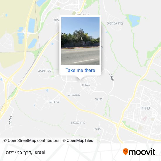 דרך בני/ריזה map