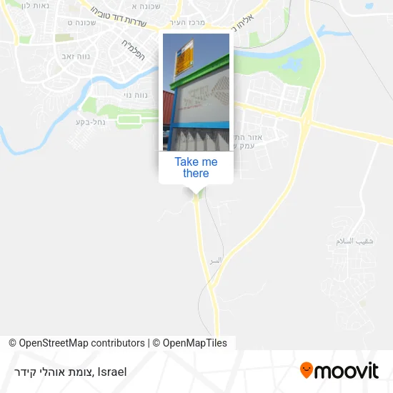 Карта צומת אוהלי קידר