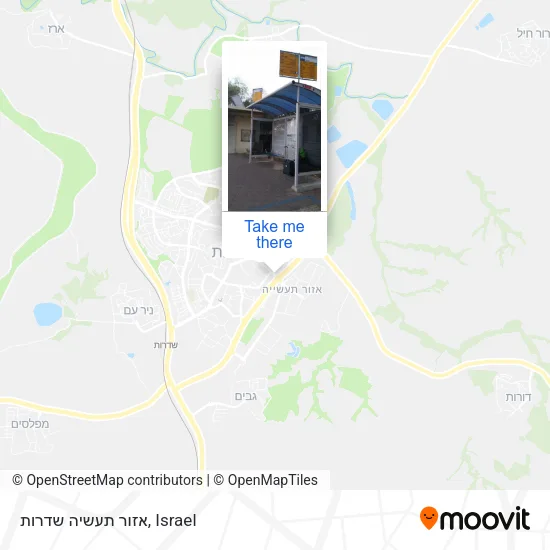 Карта אזור תעשיה שדרות