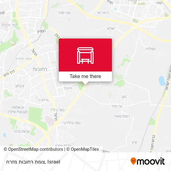 Карта צומת רחובות מזרח