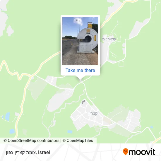 Карта צומת קצרין צפון