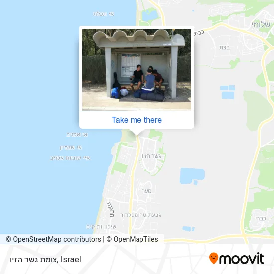 Карта צומת גשר הזיו