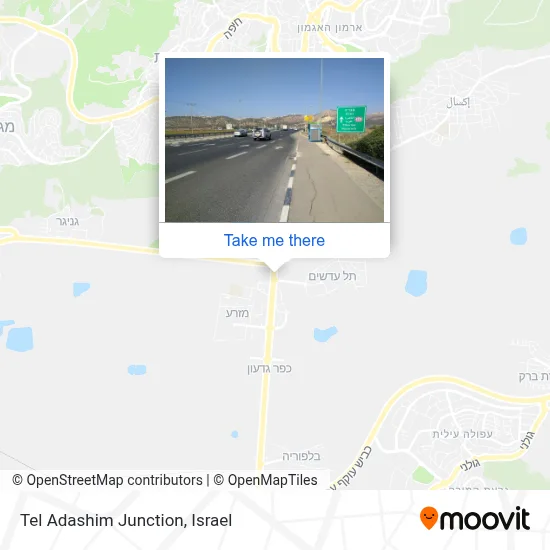 Tel Adashim Junction map