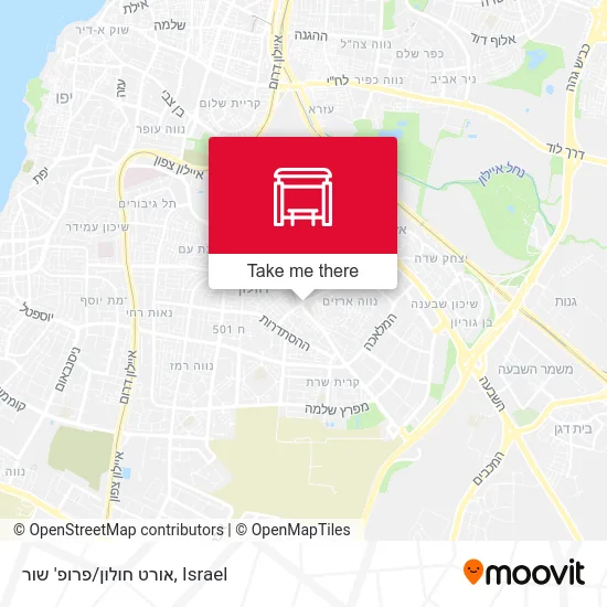 אורט חולון/פרופ' שור map