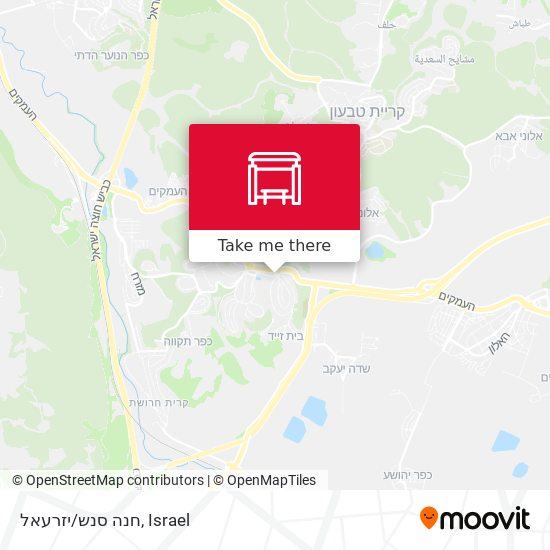 חנה סנש/יזרעאל map