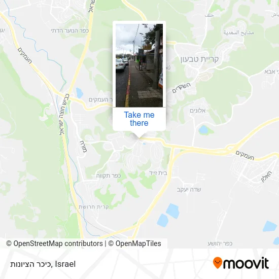 Карта כיכר הציונות