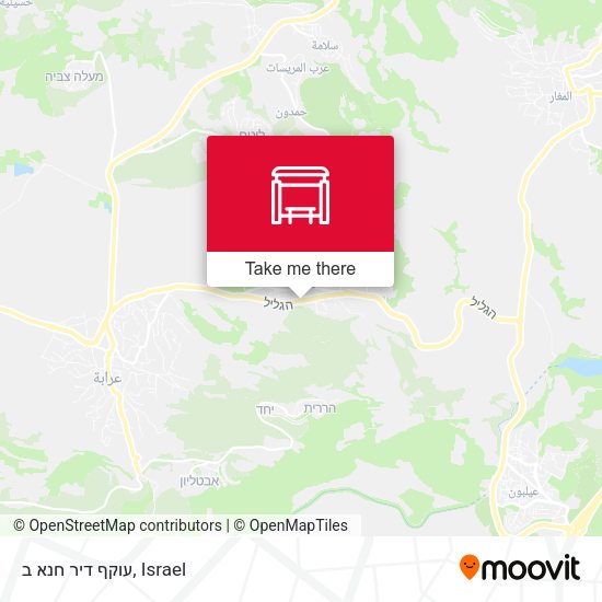 עוקף דיר חנא ב map